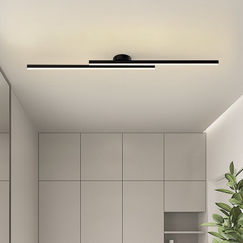 35-Inch Linear LED Vanity Light Fixture in Black – Adjustable Color Temperature Bathroom Mirror Lighting for Modern Hallways, Entryways & Po