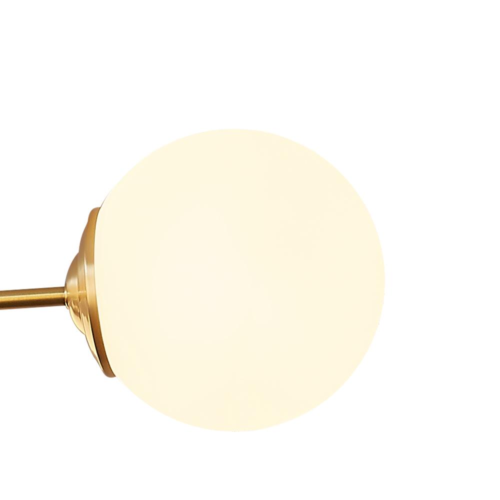 Multi-Globe Pendant Light with Adjustable Height 35 in Wide Opal Glass Ceiling Fixture for Dining Room Kitchen Island Living Room Dimmable H