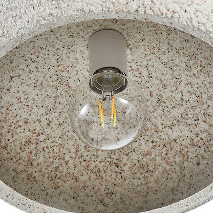 Semi-Flush Mount Dome Light Fixture 14 in Textured Metal Dimmable Overhead Lighting for Bedroom Living Room Kitchen Hallway Low Ceiling Nord