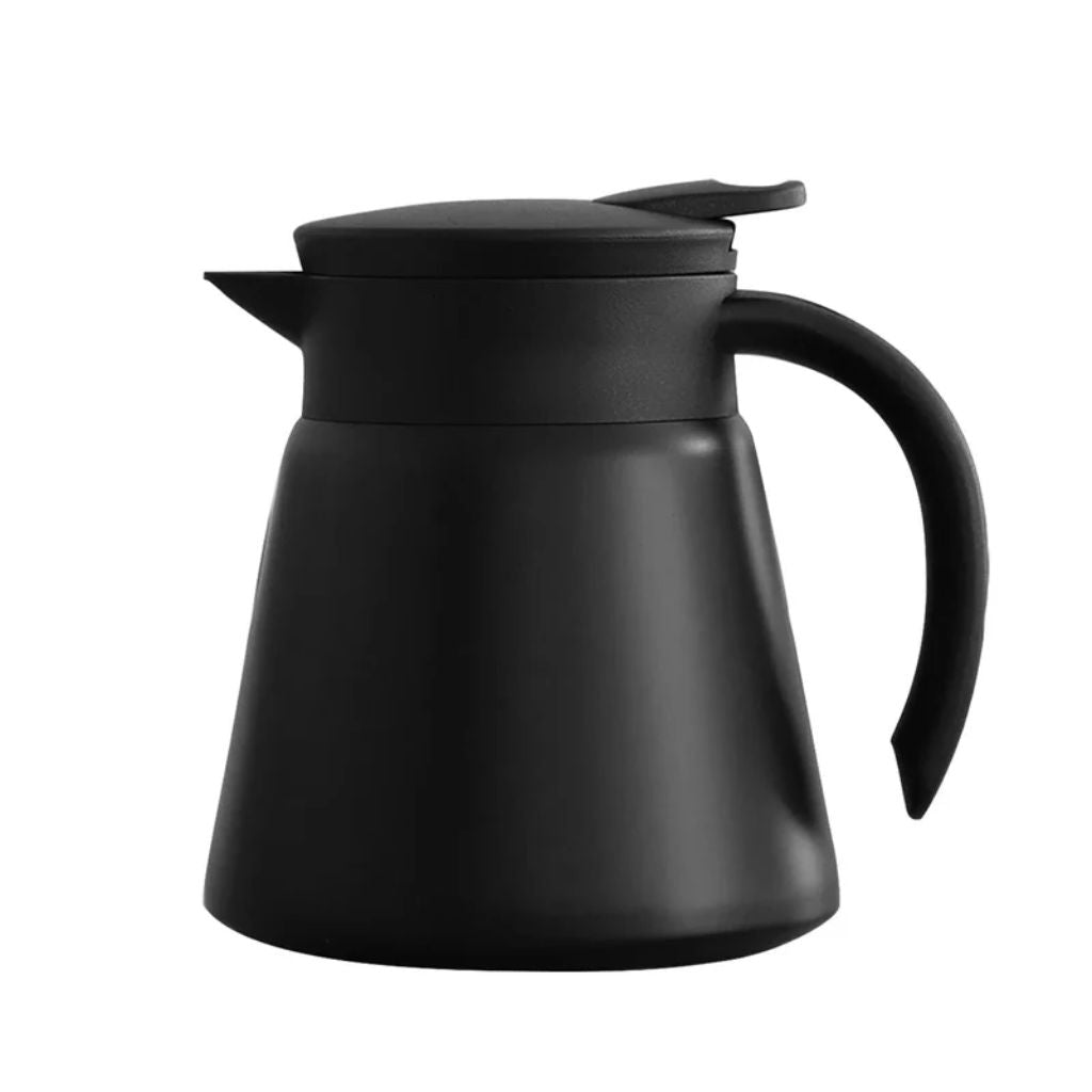 Stainless Steel Vacuum Carafe 20 oz – Double-Wall Insulated Coffee & Tea Server with Push-Button Spout for Kitchen, Office & Everyday Use