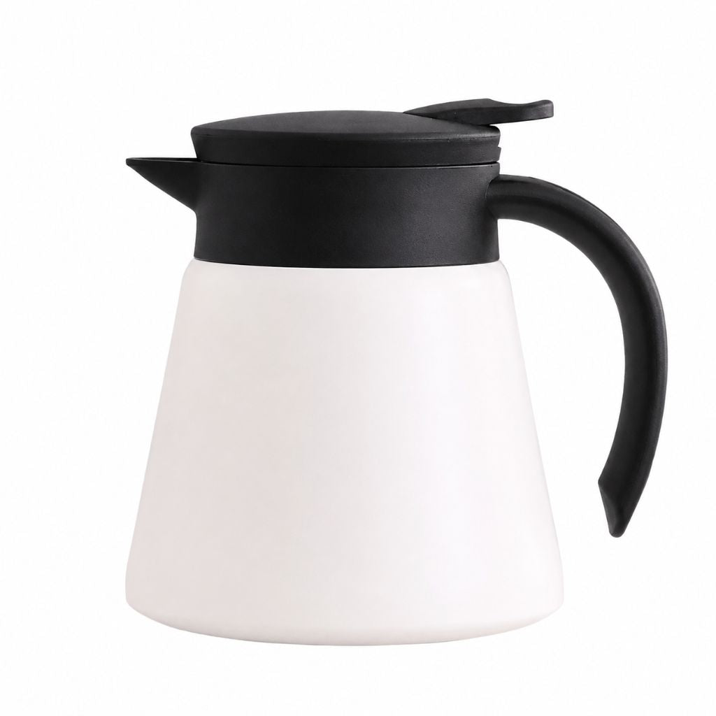 Stainless Steel Vacuum Carafe 20 oz – Double-Wall Insulated Coffee & Tea Server with Push-Button Spout for Kitchen, Office & Everyday Use