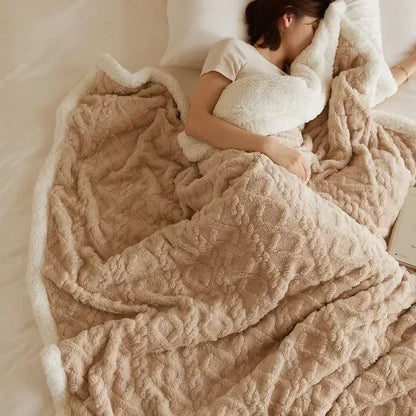 Reversible Sherpa Fleece Throw Blanket – Plush Double-Sided Winter Bedding for Couch, Bed & Sofa