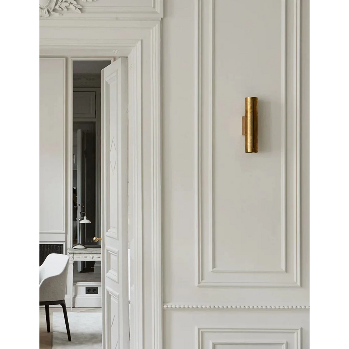 Copper Sconce Bronze Finish 14 in Vertical Slit Warm White Up Down Lighting for Hallways Bedrooms Contemporary Modern Indoor Metal Fixture