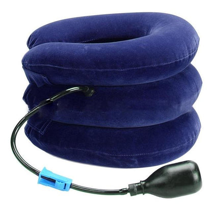 Inflatable Neck Support Pillow for Pain Relief & Cervical Alignment – Adjustable Air Traction Device for Home Use, Portable