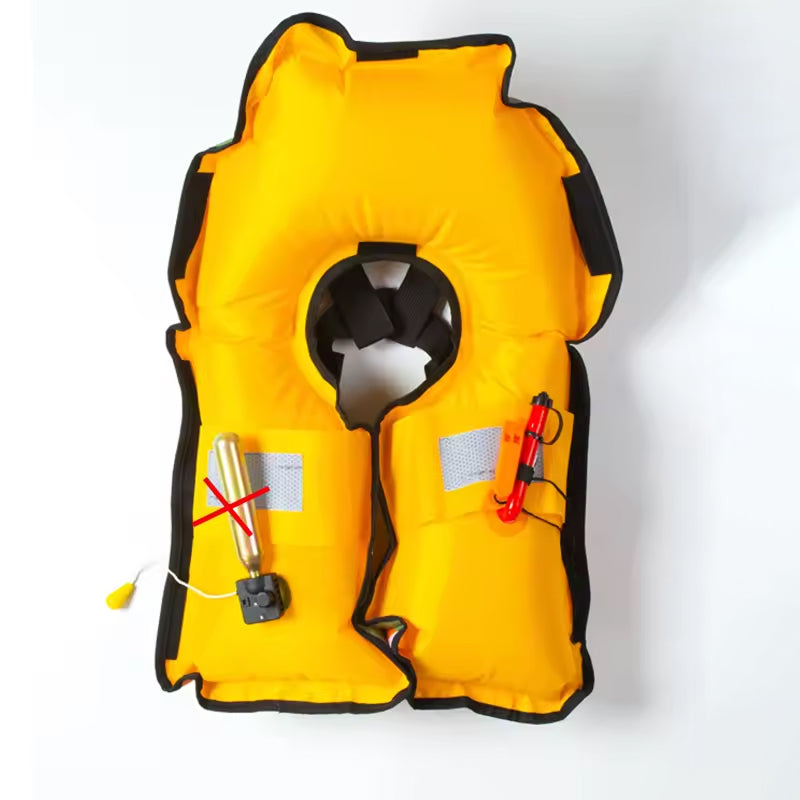 Auto-Inflate Life Vest – 150N Buoyancy, 3-5 Second Deployment, Adjustable Fit for Adults up to 330 lbs, SOLAS Reflective Strips, Neoprene