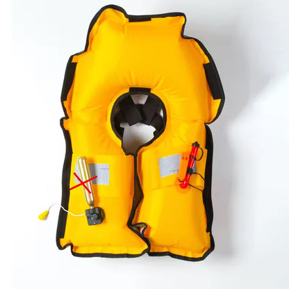 Auto-Inflate Life Vest – 150N Buoyancy, 3-5 Second Deployment, Adjustable Fit for Adults up to 330 lbs, SOLAS Reflective Strips, Neoprene