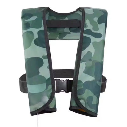 Auto-Inflate Life Vest – 150N Buoyancy, 3-5 Second Deployment, Adjustable Fit for Adults up to 330 lbs, SOLAS Reflective Strips, Neoprene