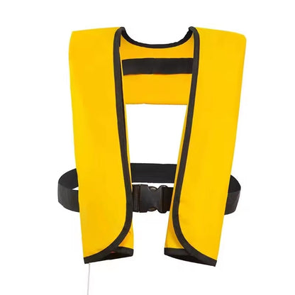 Auto-Inflate Life Vest – 150N Buoyancy, 3-5 Second Deployment, Adjustable Fit for Adults up to 330 lbs, SOLAS Reflective Strips, Neoprene
