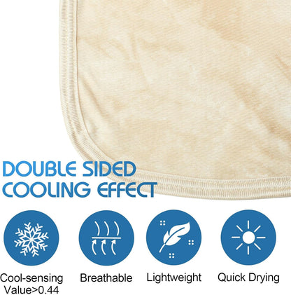 Coastal Comfort | Direct Cooling Throw Blanket with Double-Sided Effect | Lightweight & Breathable for Hot Sleepers