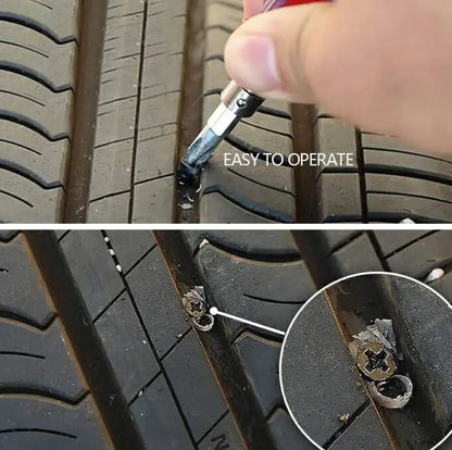 Tubeless Tire Repair Screws for Cars, Trucks & Motorcycles – Professional Rubber Plugs for Puncture Repair