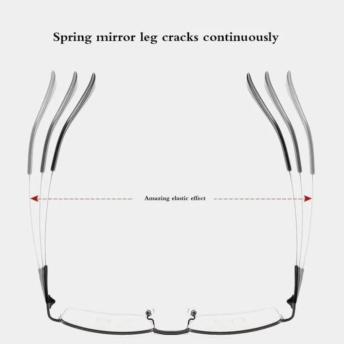 Lightweight Titanium Progressive Reading Glasses for Near & Far Vision — Multi-Focus Anti-Blue Light Eyewear for Men & Women, Everyday