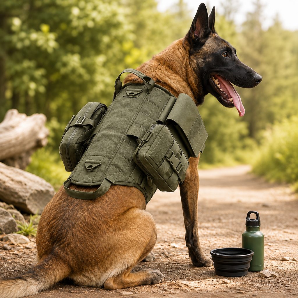 Ortekor TrailGuard K9 Tactical Dog Backpack Harness for Hiking, Training & Better Control on Outdoor Walks