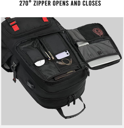 Versatile 60L Waterproof Laptop Backpack with USB Port & Shoe Compartment | Expandable Design for Ultimate Travel Convenience