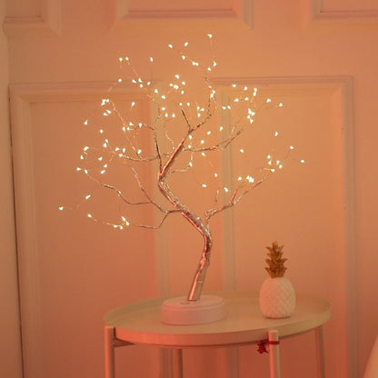 Illuminated Branch Tabletop Accent with LED Glow for Bedroom, Living Room & Bedside Decor | Battery or USB Powered