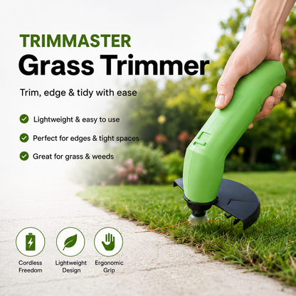 Battery-Powered Handheld Lawn Edger Compact Garden Tool for Trimming Grass Edges Pathways Borders Adjustable Lightweight Yard Maintenance