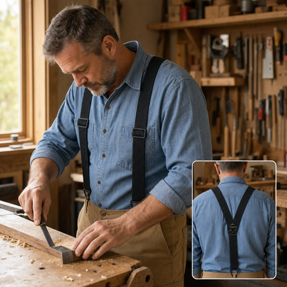 CLIPLOCK – Carabiner Clip Suspenders for a Secure Fit