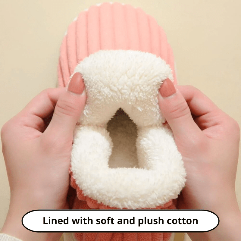Plush Cushioned House Slippers for Women & Men – Soft Memory Foam Indoor Outdoor Footwear with Durable Non-Slip Sole