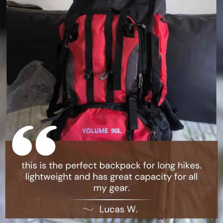 90-Liter Expedition Backpack – Water-Resistant Trekking Pack for Camping & Extended Travel
