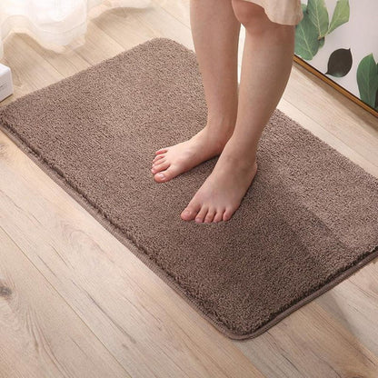 Plush Microfiber Bathroom Mat Non-Slip Fast-Dry Water Absorbent Rug for Shower Tub Kids Pets 8 Colors 5 Sizes Machine Washable
