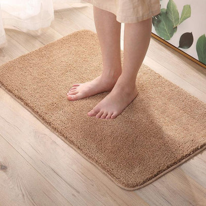 Plush Microfiber Bathroom Mat Non-Slip Fast-Dry Water Absorbent Rug for Shower Tub Kids Pets 8 Colors 5 Sizes Machine Washable