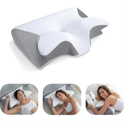 Contoured Memory Foam Pillow (Removable Washable Cover)