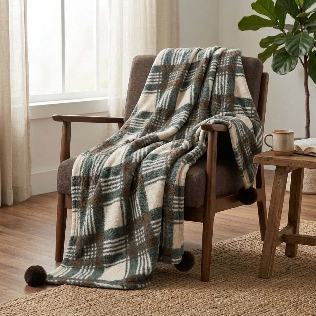 NORDICCOZY – Plaid Blanket for Inviting Home Comfort