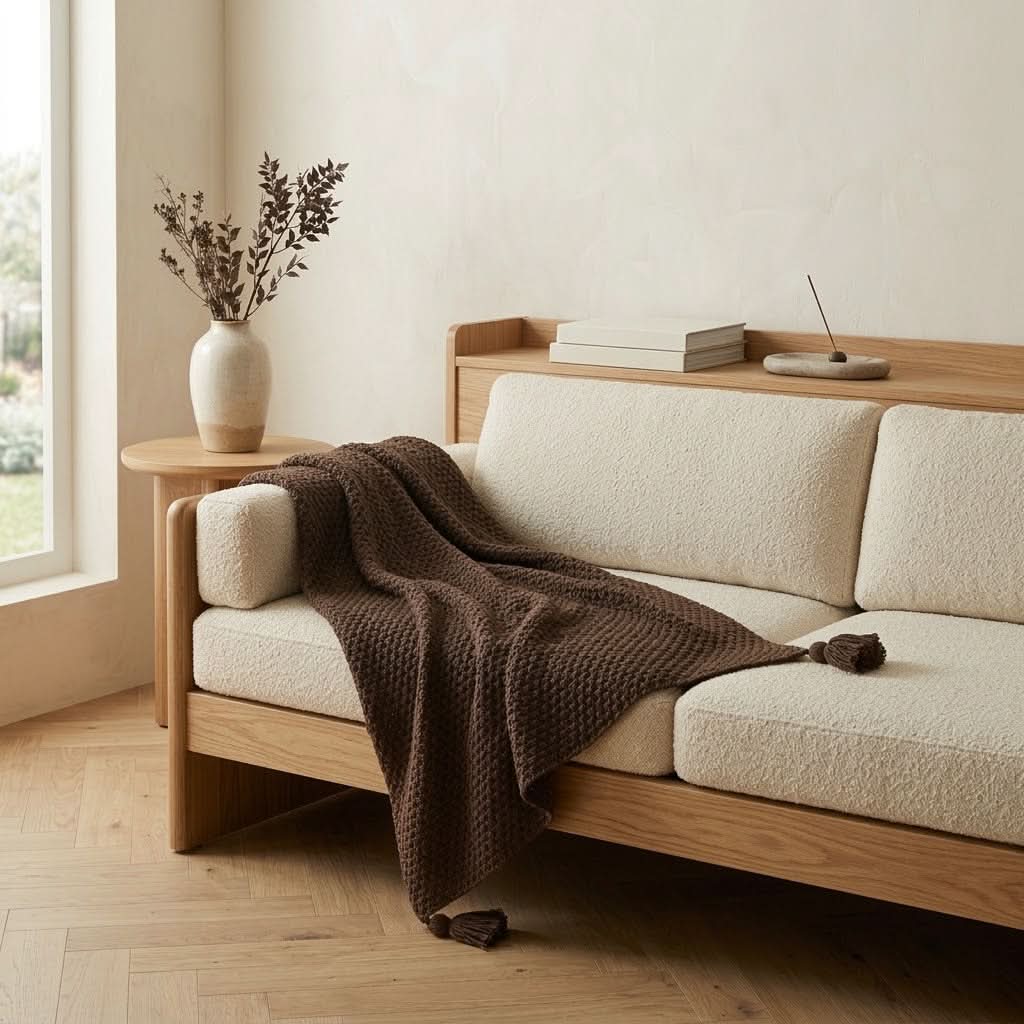 SCANDICREST – Chunky Knit Blanket for Refined Home Comfort