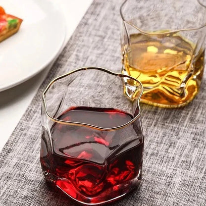 Bourbon Tasting Tumblers Ridged Crystal Glass 10 oz Spirits Drinkware Set for Scotch Cocktails Home Bar Whisky Enthusiasts Two-Piece Barware
