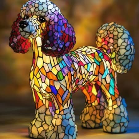 Dog Breed LED Night Light Sculpted Resin Desk Lamp with USB Power for Bedroom, Living Room & Nursery Decor | Accent Lighting for Pet Lovers
