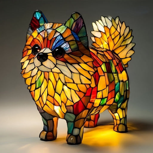 Dog Breed LED Night Light Sculpted Resin Desk Lamp with USB Power for Bedroom, Living Room & Nursery Decor | Accent Lighting for Pet Lovers