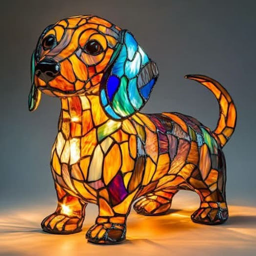 Dog Breed LED Night Light Sculpted Resin Desk Lamp with USB Power for Bedroom, Living Room & Nursery Decor | Accent Lighting for Pet Lovers