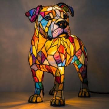 Dog Breed LED Night Light Sculpted Resin Desk Lamp with USB Power for Bedroom, Living Room & Nursery Decor | Accent Lighting for Pet Lovers