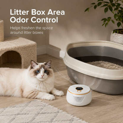 Ortekor Rechargeable Ozone Pet Odor Deodorizer for Litter Box & Empty Crate Areas – USB-C Odor Treatment Device for Unoccupied Small Spaces