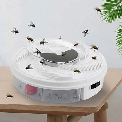 Rotating Fly Catcher Device – USB Powered Automatic Pest Collector for Indoor & Outdoor Use – Silent Operation – Safe for Kitchens, Patios
