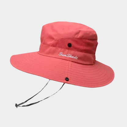 Wide Brim Sun Hat for Women with UPF 50+ Protection & Breathable Mesh Panels for Hiking Beach Gardening Outdoor Activities