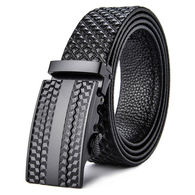 Genuine Cowhide Leather Belt for Men – Waterproof & Scratch-Resistant Everyday Wear