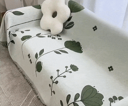 Blossom Sofa Cover - Reversible Microfiber,  Botanical Garden Throw