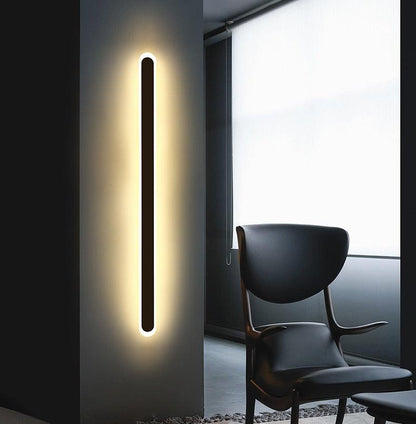 Linear LED Sconce 32-Inch Aluminum Matte Finish for Bedroom Above-Bed Lighting Contemporary Slim Profile Hardwired Fixture Ambient Wall Ligh