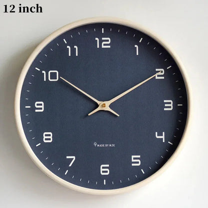 Whisper-Quiet Timepiece 12-Inch Round Face Lightweight Plastic Construction for Bedrooms Offices Kitchens Nurseries Apartment Decor
