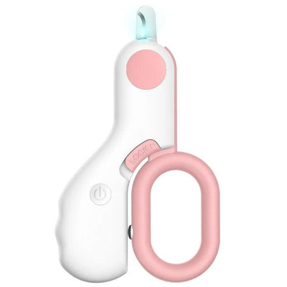Illuminated Pet Claw Trimmer with LED Light for Dogs and Cats Stainless Steel Blades Safe Grooming at Home Animal Nail Care Tool 4.1 Inches