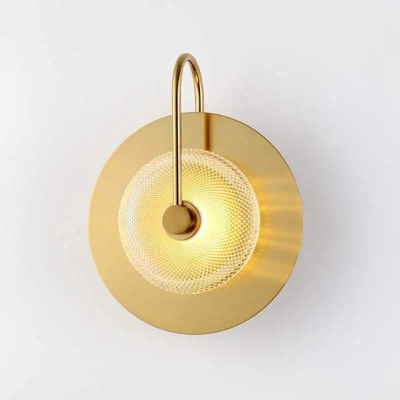 Wall Sconce Light Fixture Gold Finish E27 Socket Clear or Green Glass for Hallway Bedroom Living Room Modern Brass-Style Accent Lighting