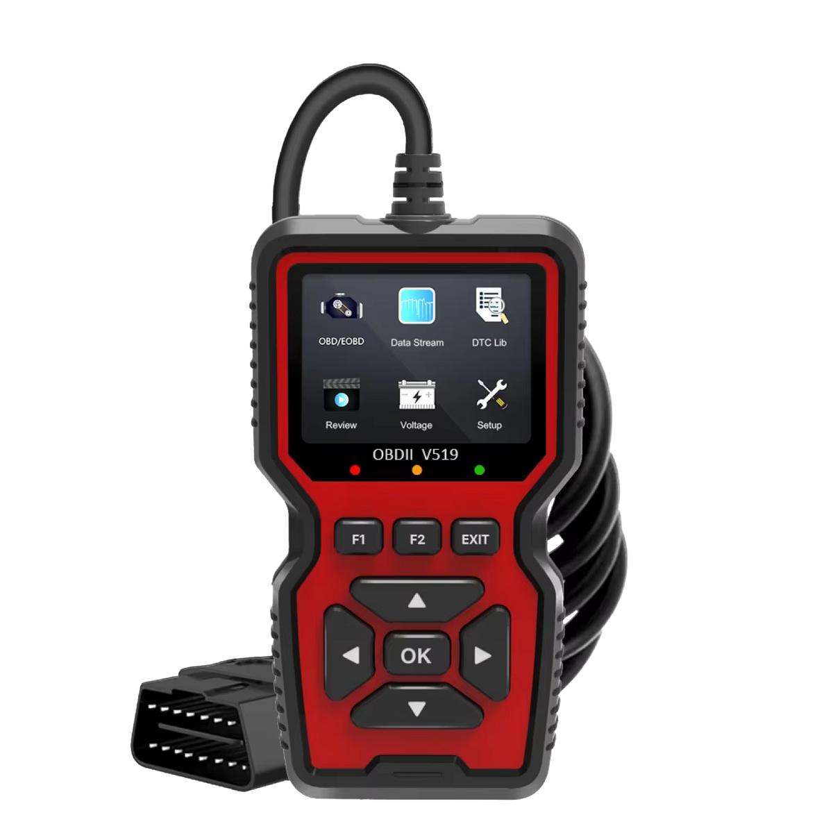 OBD2 Car Diagnostic Scanner with 2.8-Inch Color Display & 35,000+ Trouble Codes for Engine Checks, Live Data & Emissions Testing