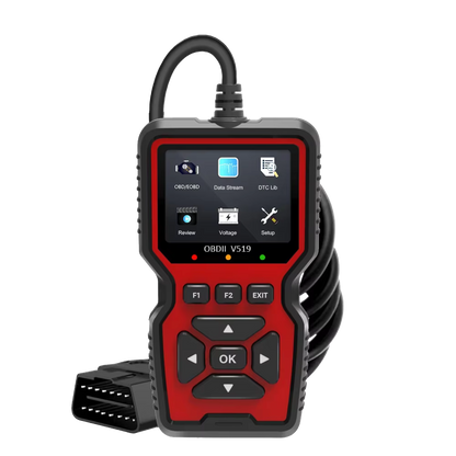 OBD2 Car Diagnostic Scanner with 2.8-Inch Color Display & 35,000+ Trouble Codes for Engine Checks, Live Data & Emissions Testing