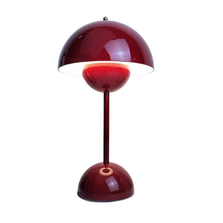 Rechargeable Cordless Table Lamp with Touch Dimmer – 3 Brightness Levels, Warm LED Light, Retro Flower Design for Bedside, Living Room &