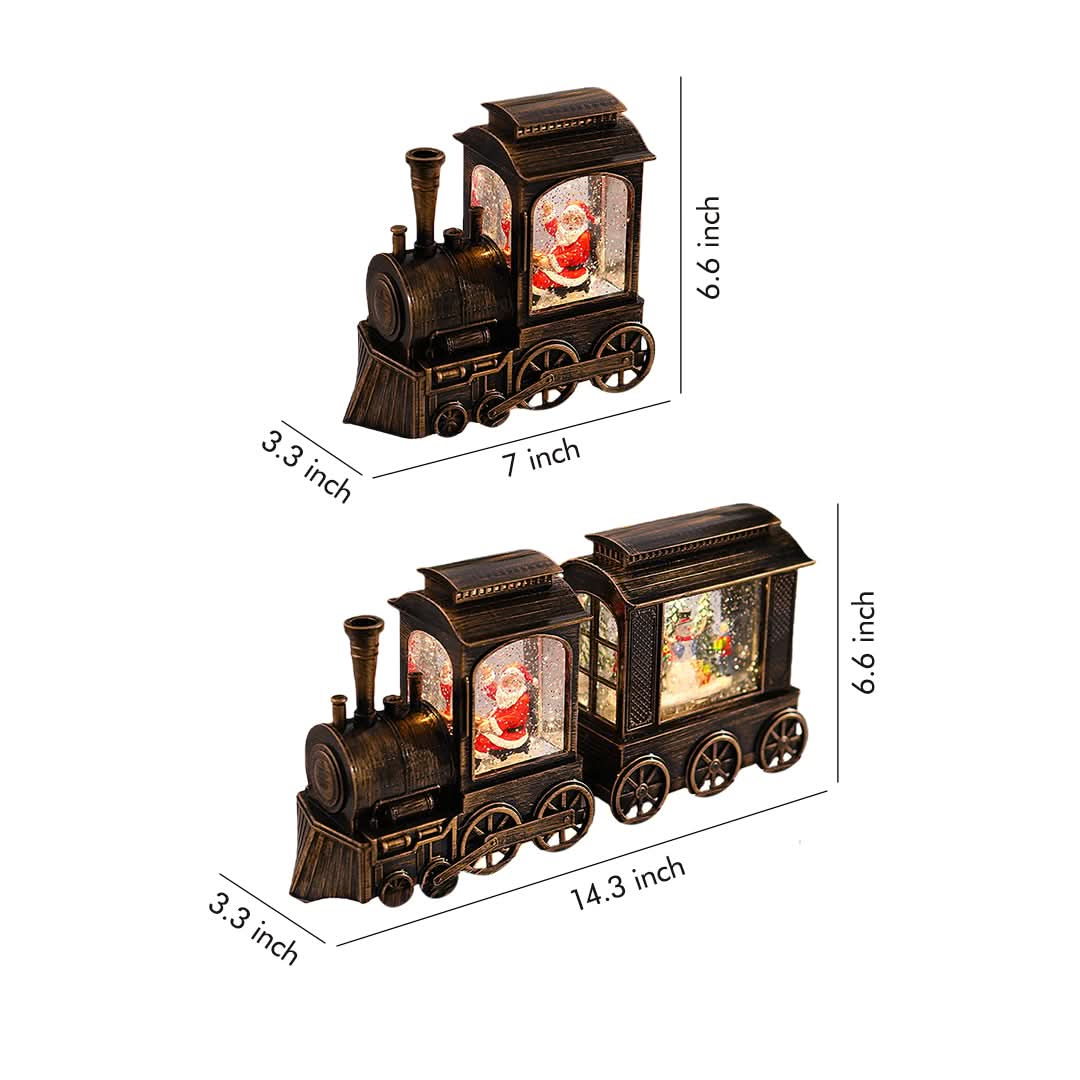 CLAUSGLOBE – Santa Train Snow Globe Lamp for Magical Holiday Ambience