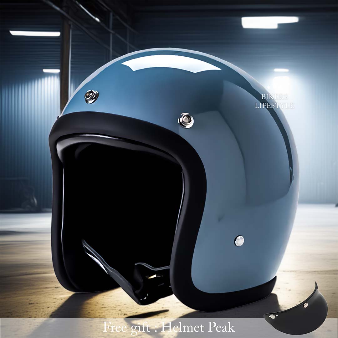 Half Helmet Open Face Motorcycle DOT ECE Certified Retro Cruiser Riding Gear Low Profile Headgear for Harley Chopper Bobber Street Bike