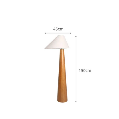 Wooden Standing Lamp 59 inches Tall Soft Warm Glow for Bedroom Living Room Entryway Modern Japandi Style Natural Wood Finish Ambient Downlig