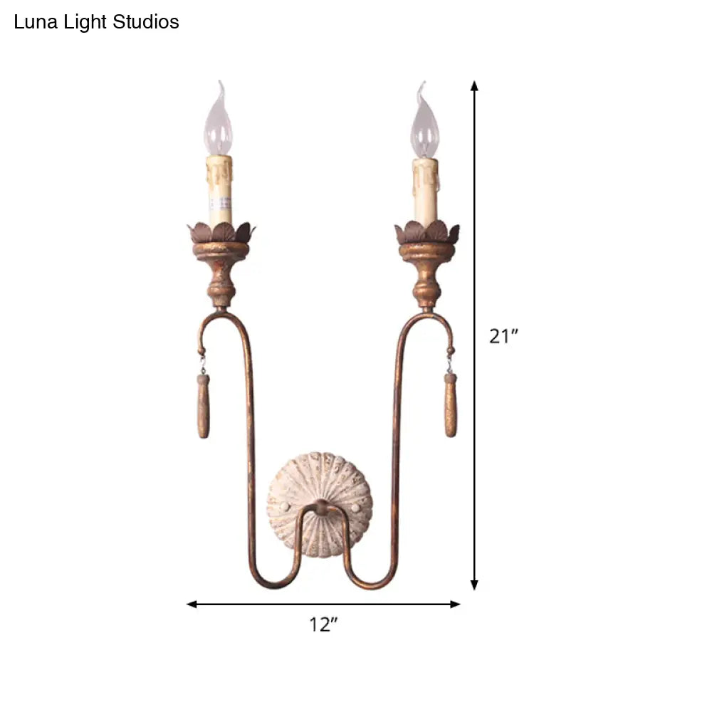 Industrial Cage Wall Sconce with Open Edison Bulb Design for Hallway Entryway Dining Room Kitchen Bedroom 2 or 3 Light Fixture