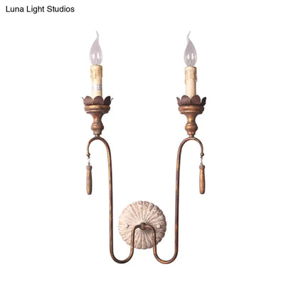 Industrial Cage Wall Sconce with Open Edison Bulb Design for Hallway Entryway Dining Room Kitchen Bedroom 2 or 3 Light Fixture