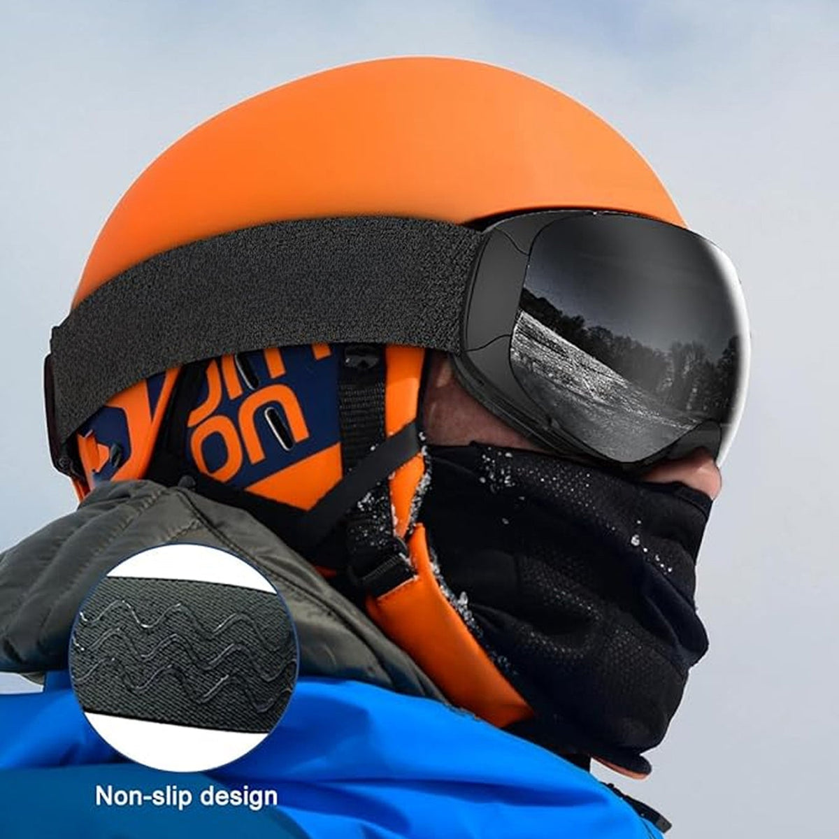 Anti-Fog Snow Goggles for Skiing & Snowboarding – UV400 Protection, OTG Compatible, Lightweight 4 oz Design